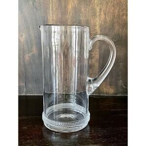 Juliska Dean Glass pitcher Mouth Blown By Artisan